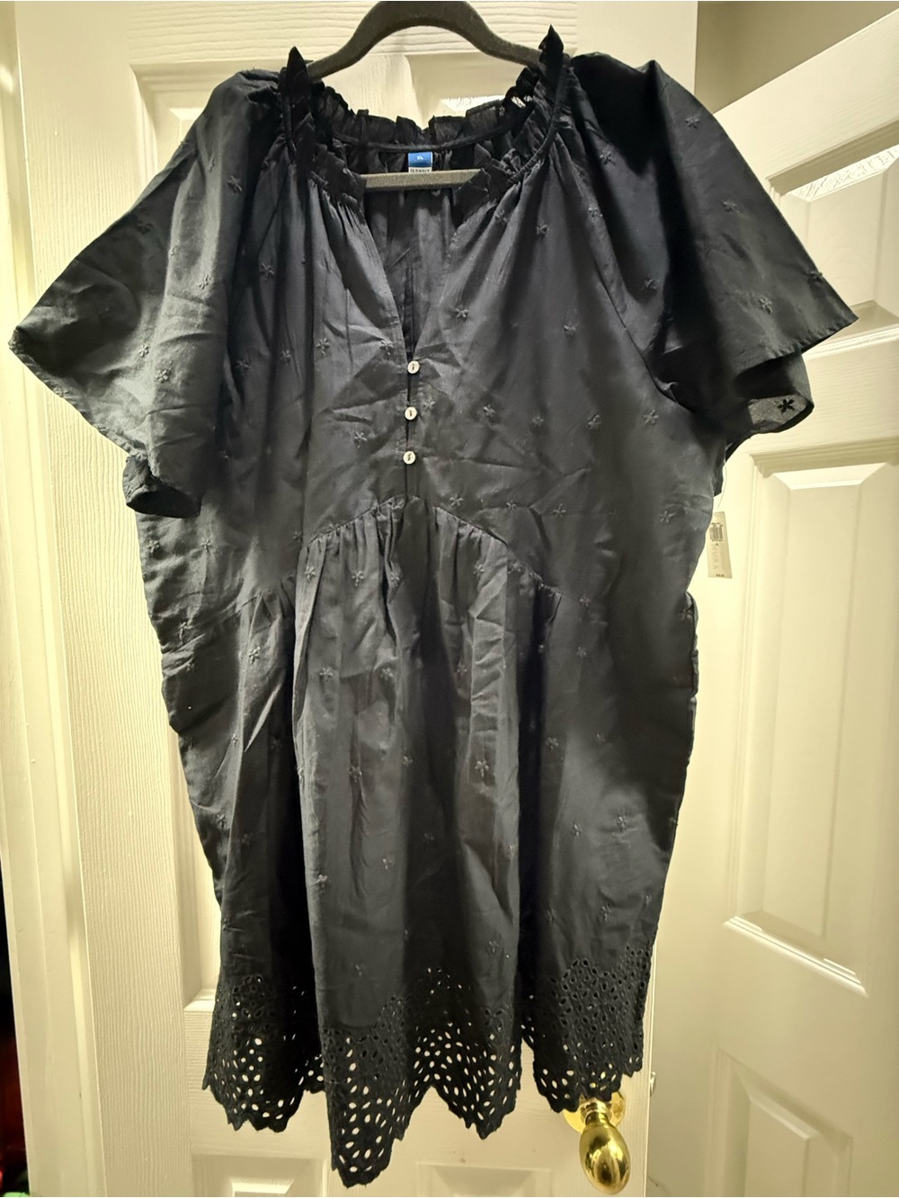 Old Navy Embroidered Eyelet Hem Peasant Dress